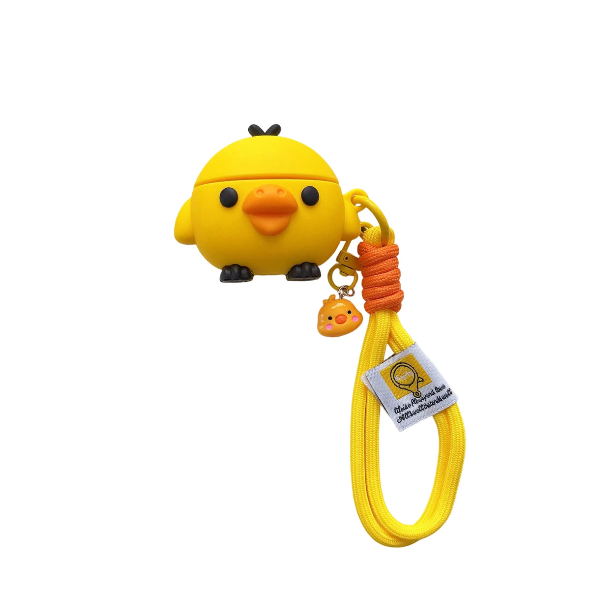 Kawaii 3D Yellow Chick AirPods Case Soft Silicone Shockproof Protective Cover Cute Cartoon Earphone Case For AirPods Pro 2/3/4